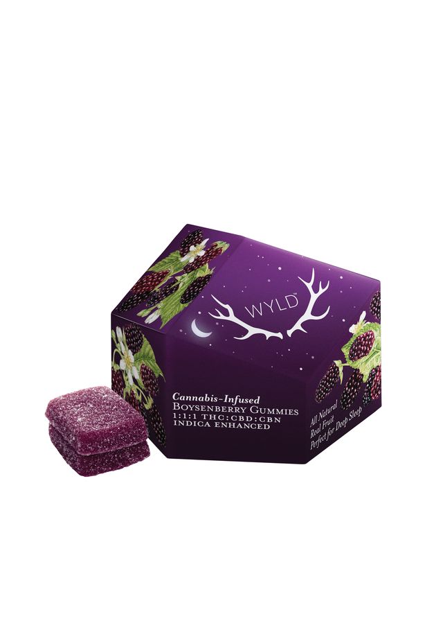 Boysenberry 1:1:1 THC:CBD:CBN Gummies WYLD